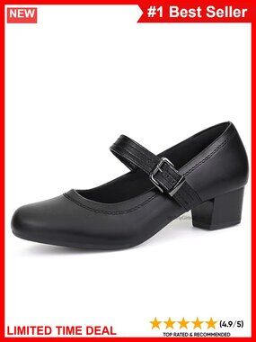 Womens Orthopedic Bunion Mary Jane Dress Shoes Cushioned Low Heel Pumps